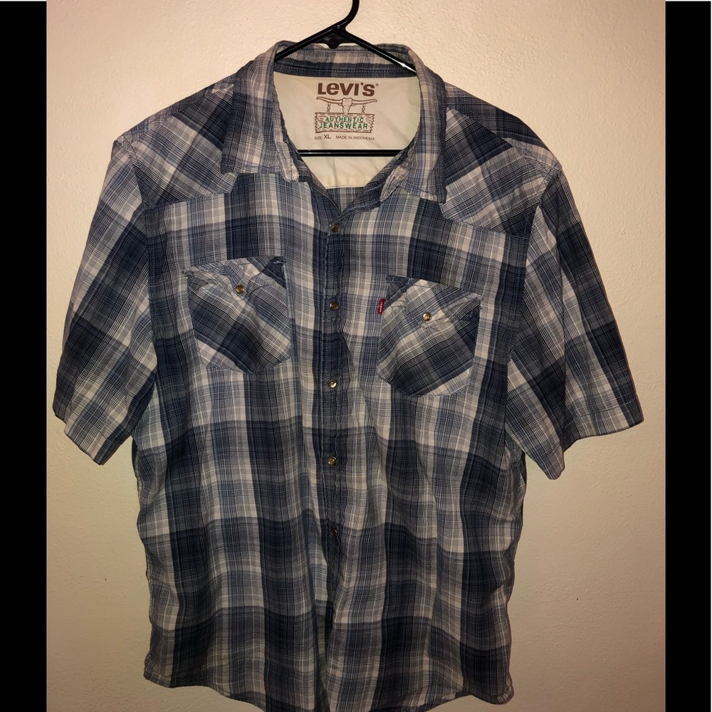 Levi’s Short-sleeved Western Shirt (blue)